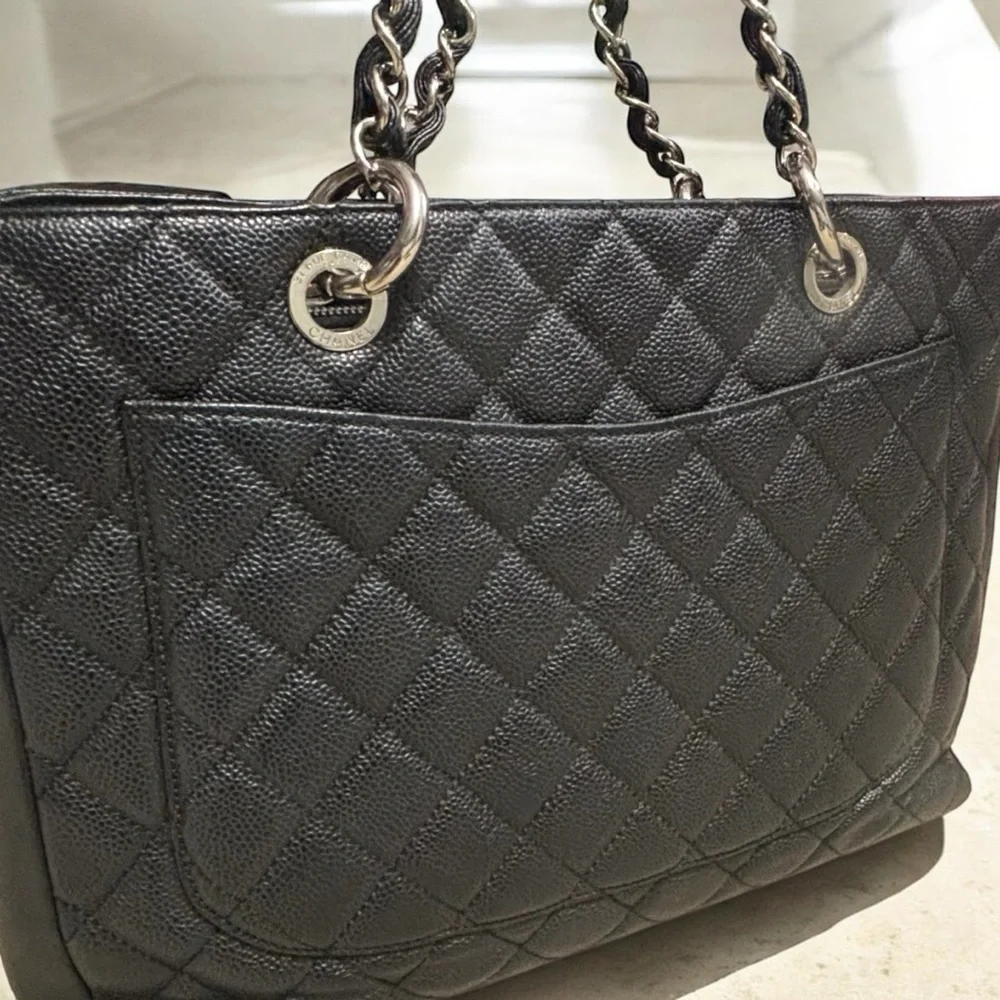 CHANEL caviar leather